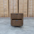 Bentley Curved Two Drawer Australian Messmate Hardwood Bedside - Smoke