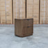 Bentley Curved Two Drawer Australian Messmate Hardwood Bedside - Smoke