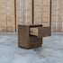 Bentley Curved Two Drawer Australian Messmate Hardwood Bedside - Smoke