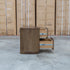 Bentley Curved Two Drawer Australian Messmate Hardwood Bedside - Smoke