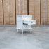Bruges Three Drawer Antique White Bedside