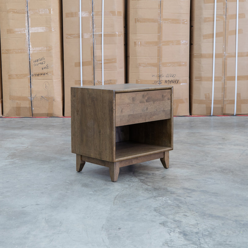 Benton 1 Drawer/ 1 Shelf Bedside - Walnut