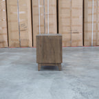 The Benton 1 Drawer/ 1 Shelf Bedside - Walnut available to purchase from Warehouse Furniture Clearance at our next sale event.