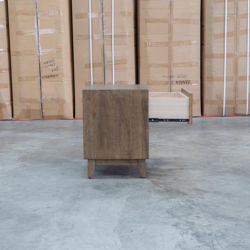 Benton 1 Drawer/ 1 Shelf Bedside - Walnut