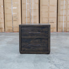 The Mendes 2 Drawer Bedside - Meadow Black available to purchase from Warehouse Furniture Clearance at our next sale event.