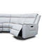 The Stratton Modular Corner Lounge with Dual Electric Recliners - Light Grey Leather available to purchase from Warehouse Furniture Clearance at our next sale event.