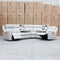 The Stratton Modular Corner Lounge with Dual Electric Recliners - Light Grey Leather available to purchase from Warehouse Furniture Clearance at our next sale event.