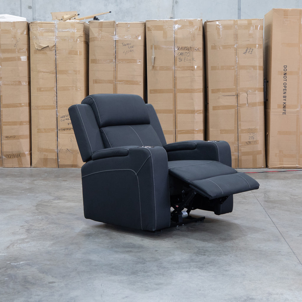The Stratton Triple Motor Electric Recliner with Air Massager - Jet available to purchase from Warehouse Furniture Clearance at our next sale event.