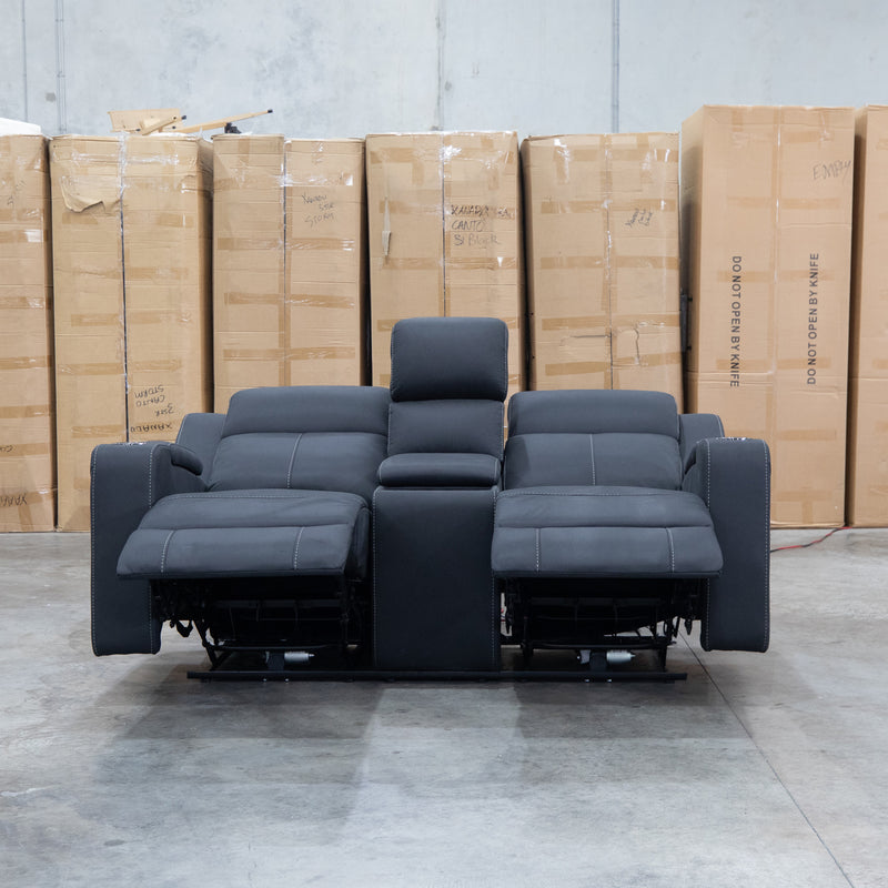The Stratton Two Seat Triple Motor Recliner Lounge with Air Massager - Jet