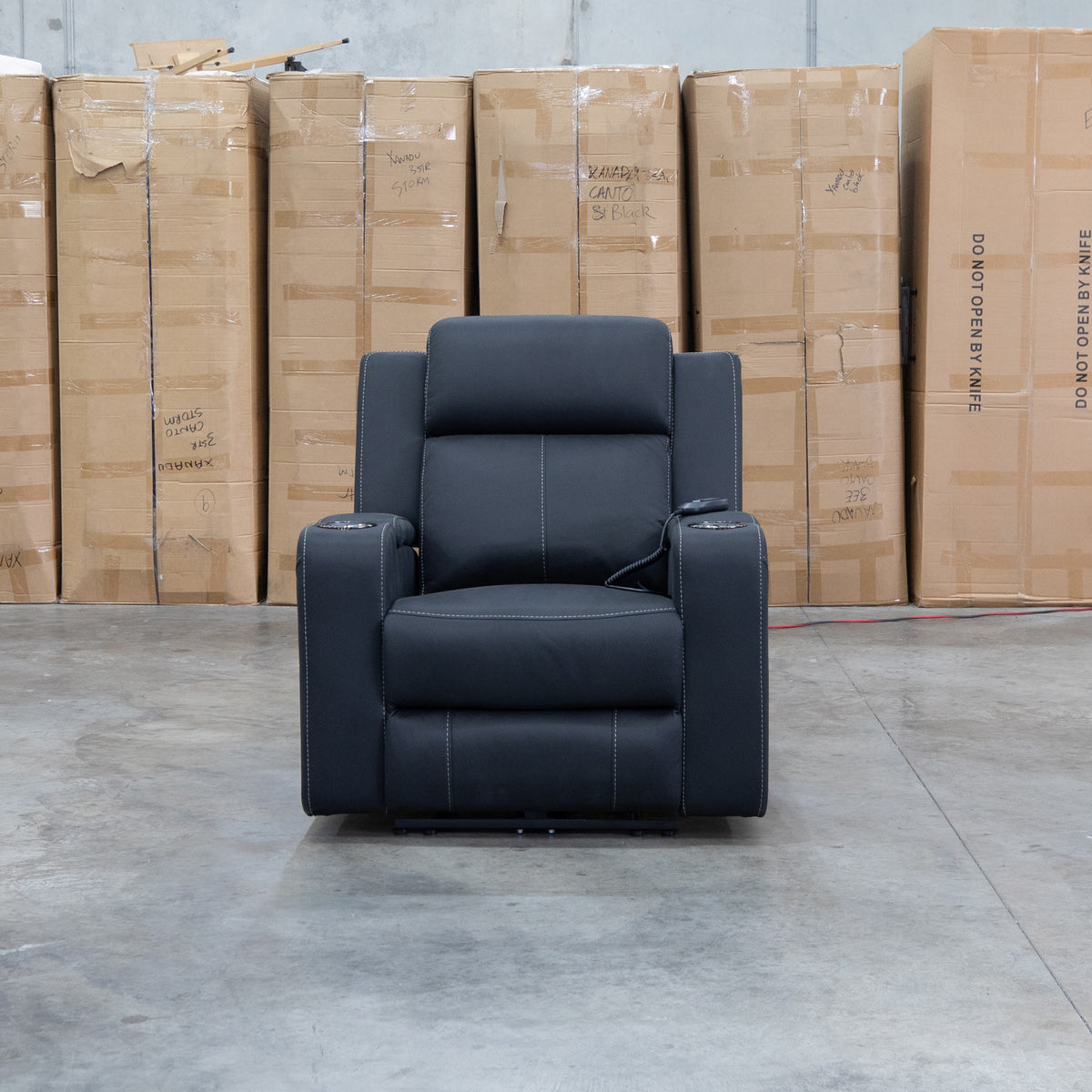 The Stratton Triple Motor Electric Recliner with Air Massager - Jet available to purchase from Warehouse Furniture Clearance at our next sale event.