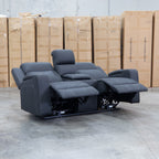 The Stratton Two Seat Triple Motor Recliner Lounge with Air Massager - Jet available to purchase from Warehouse Furniture Clearance at our next sale event.