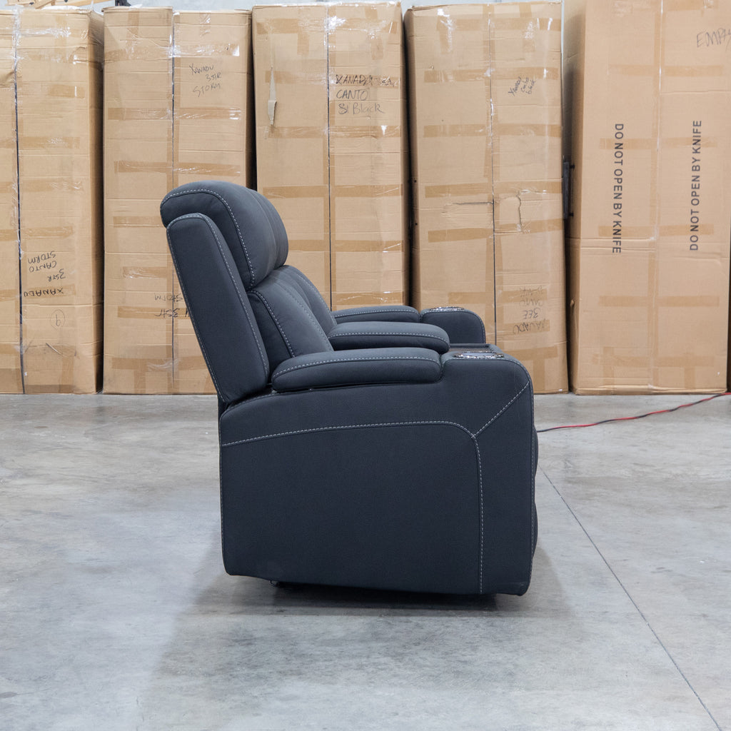 The Stratton Two Seat Triple Motor Recliner Lounge with Air Massager - Jet available to purchase from Warehouse Furniture Clearance at our next sale event.