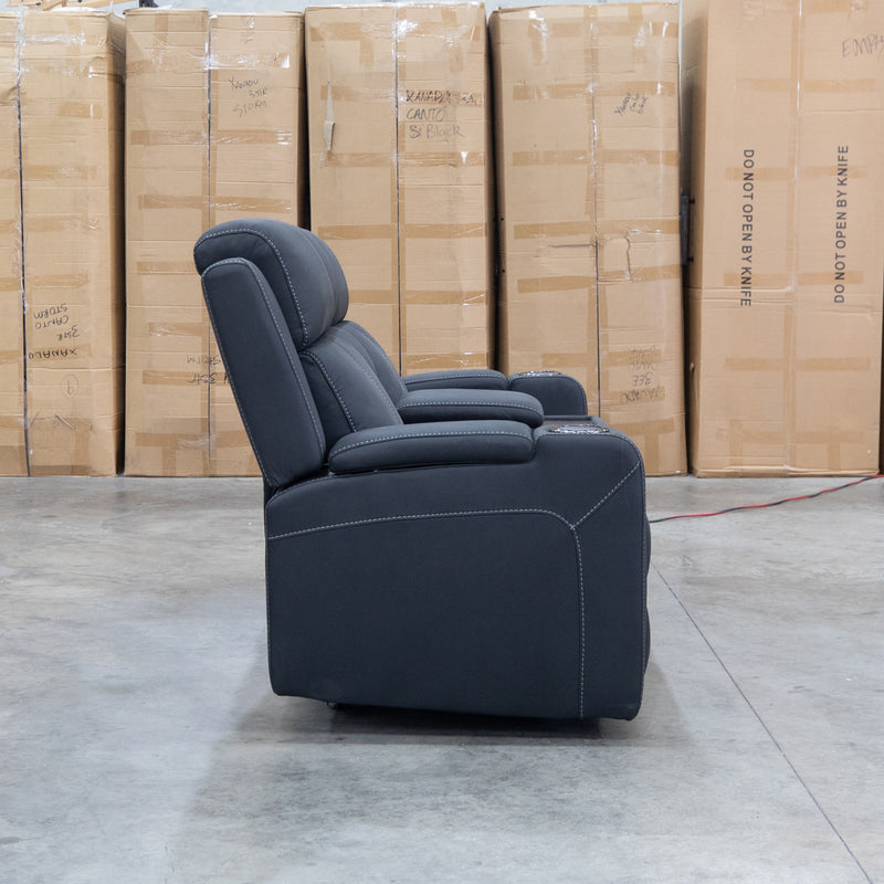 The Stratton Two Seat Triple Motor Recliner Lounge with Air Massager - Jet