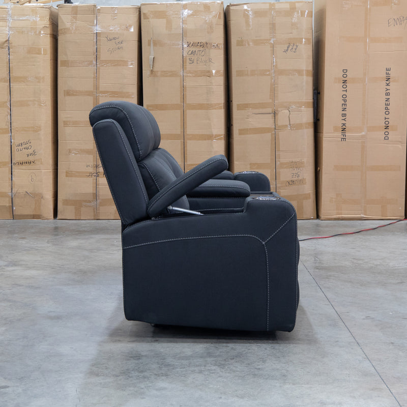 The Stratton Two Seat Triple Motor Recliner Lounge with Air Massager - Jet