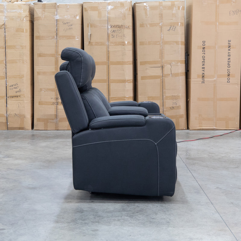 The Stratton Two Seat Triple Motor Recliner Lounge with Air Massager - Jet