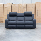 The Stratton Three Seat Triple Motor Recliner Lounge with Air Massager - Jet available to purchase from Warehouse Furniture Clearance at our next sale event.