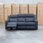 The Stratton Three Seat Triple Motor Recliner Lounge with Air Massager - Jet available to purchase from Warehouse Furniture Clearance at our next sale event.