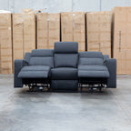 The Stratton Three Seat Triple Motor Recliner Lounge with Air Massager - Jet available to purchase from Warehouse Furniture Clearance at our next sale event.