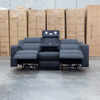 The Stratton Three Seat Triple Motor Recliner Lounge with Air Massager - Jet available to purchase from Warehouse Furniture Clearance at our next sale event.