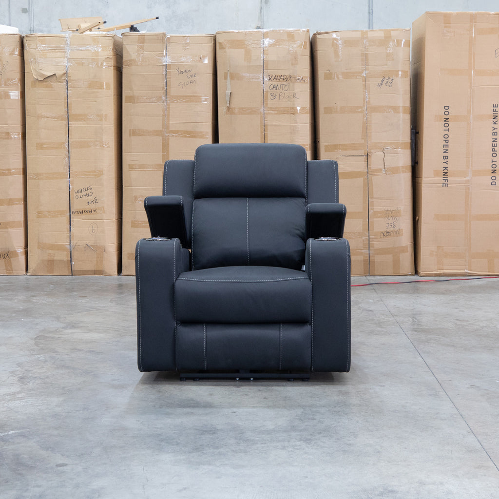 The Stratton Triple Motor Electric Recliner with Air Massager - Jet available to purchase from Warehouse Furniture Clearance at our next sale event.