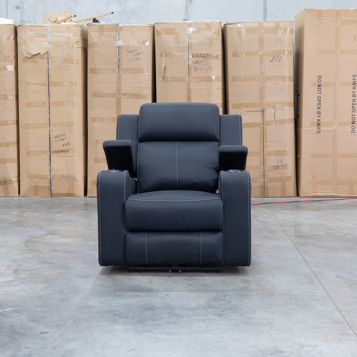 The Stratton Triple Motor Electric Recliner with Air Massager - Jet available to purchase from Warehouse Furniture Clearance at our next sale event.