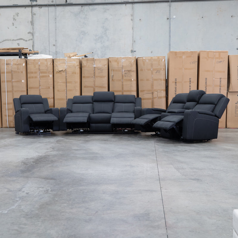 The Stratton Triple Motor Electric Recliner with Air Massager - Jet