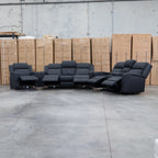 The Stratton Two Seat Triple Motor Recliner Lounge with Air Massager - Jet available to purchase from Warehouse Furniture Clearance at our next sale event.