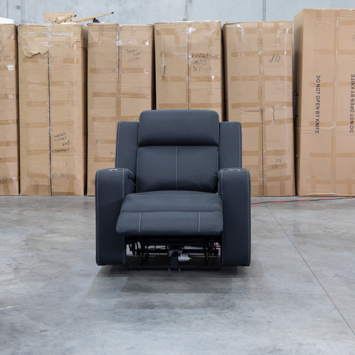 The Stratton Triple Motor Electric Recliner with Air Massager - Jet available to purchase from Warehouse Furniture Clearance at our next sale event.