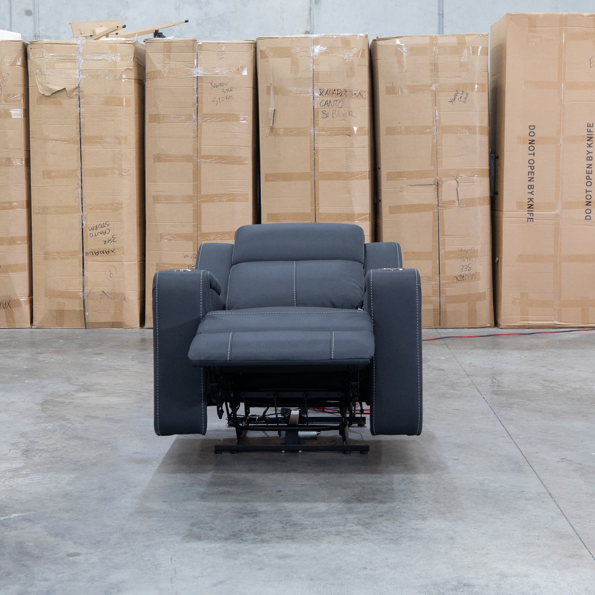 The Stratton Triple Motor Electric Recliner with Air Massager - Jet available to purchase from Warehouse Furniture Clearance at our next sale event.