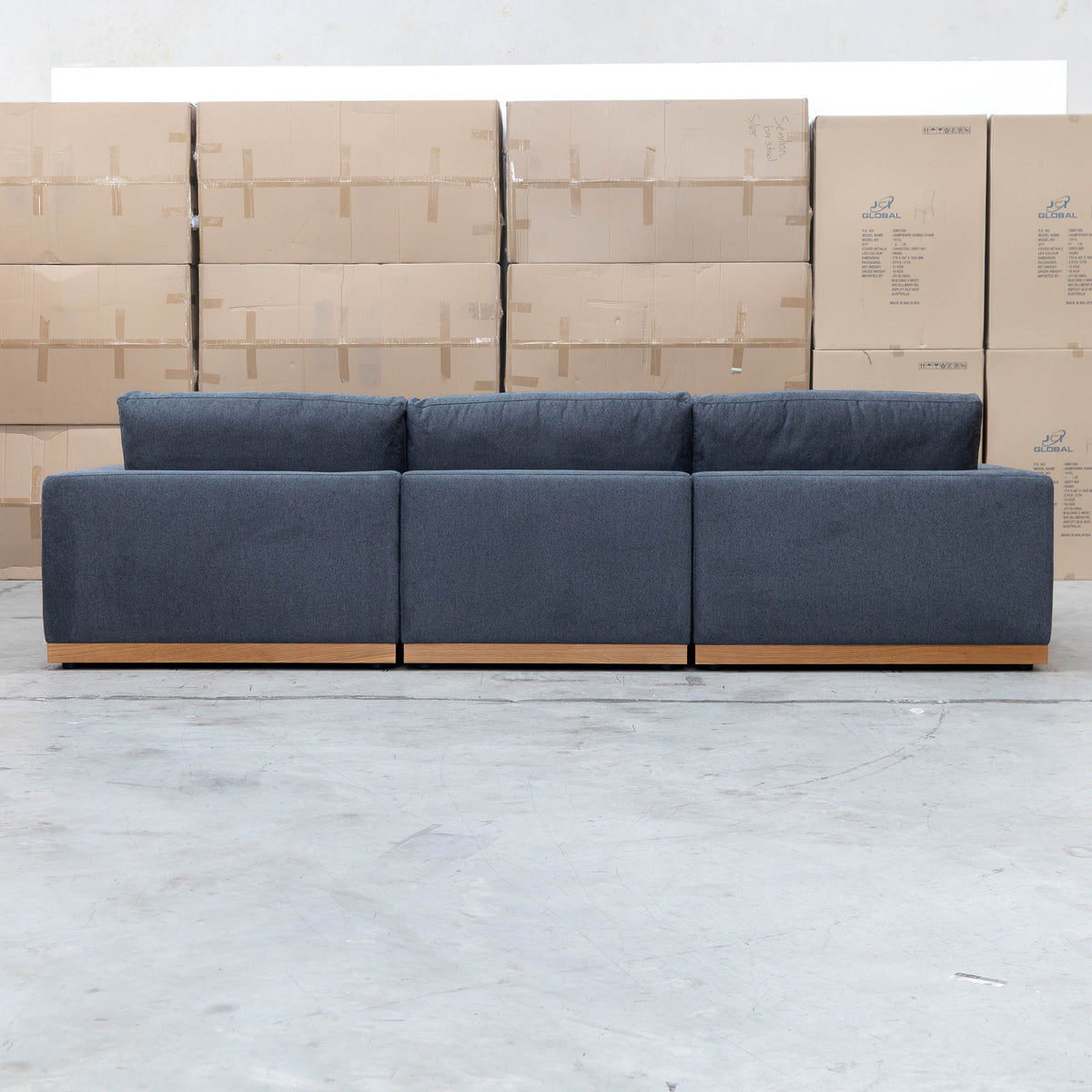 The Subiaco 3.5 Seat Sofa - Charcoal available to purchase from Warehouse Furniture Clearance at our next sale event.