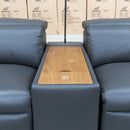 The Sydney Two Seater Electric Leather Theatre Lounge - Graphite available to purchase from Warehouse Furniture Clearance at our next sale event.