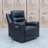 The Leon Triple Motor Electric Single Recliner - Leather Ebony