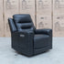 The Leon Triple Motor Electric Single Recliner - Leather Ebony