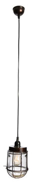 The Antique Bronze Vintage Iron Torch Lamp With Glass - Antique Bronze - TW12 - Available In-Store Only