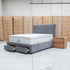 The Talia Double Fabric Storage Bed - Storm