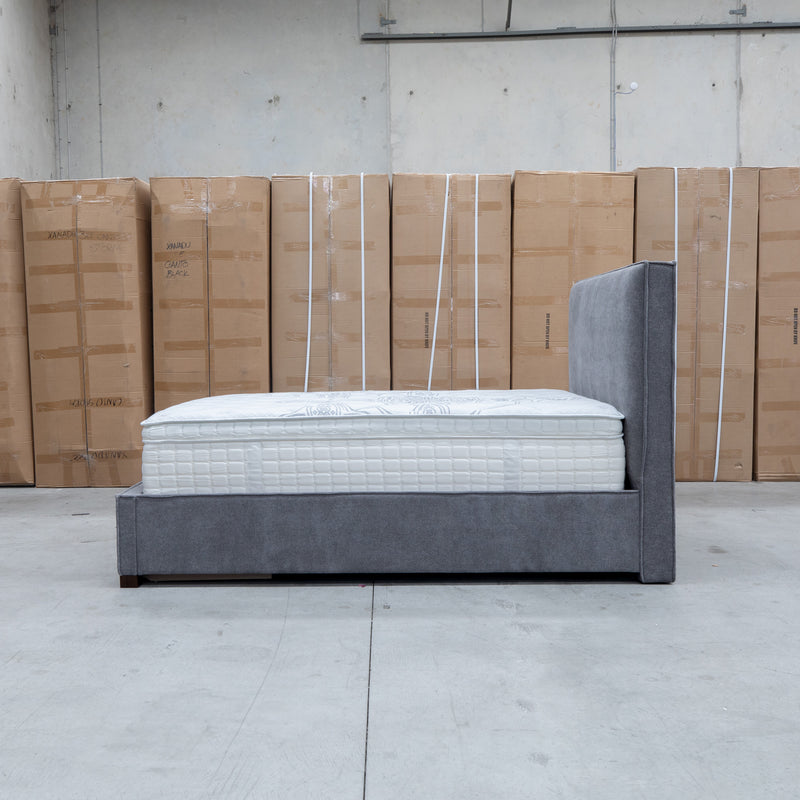 The Talia Double Fabric Storage Bed - Storm