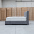 The Talia Double Fabric Storage Bed - Storm