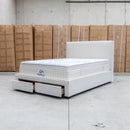 The Talia Double Fabric Storage Bed - Bone available to purchase from Warehouse Furniture Clearance at our next sale event.