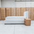 The Talia Double Fabric Storage Bed - Bone