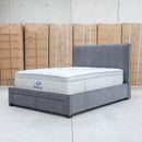 The Talia Queen Fabric Storage Bed - Storm available to purchase from Warehouse Furniture Clearance at our next sale event.