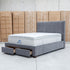 The Talia Double Fabric Storage Bed - Storm
