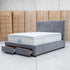 The Talia Double Fabric Storage Bed - Storm