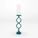 The Rayell Tangier Pillar Candle Holder - Teal - GAH63  - Available Instore Only available to purchase from Warehouse Furniture Clearance at our next sale event.