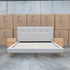 The Tara King Upholstered Bed - Oatmeal