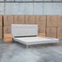 The Tara King Upholstered Bed - Oatmeal
