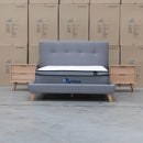 Tara Double Upholstered Bed - Grey
