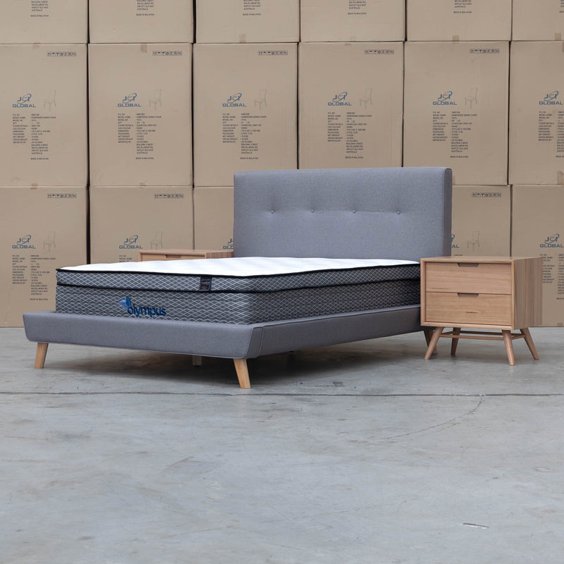 Tara Double Upholstered Bed - Grey