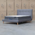 The Tara King Upholstered Bed - Grey