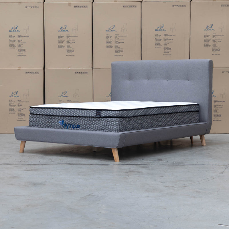 Tara Double Upholstered Bed - Grey