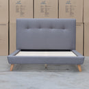 Tara Double Upholstered Bed - Grey